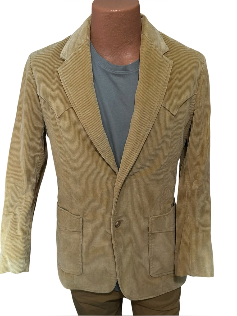 Vintage 1970s Chris Bradley Western Corduroy Ranch Blazer Sz 40S